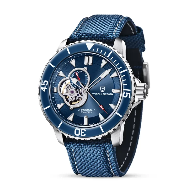 Pagani Design PD-1674 Fifty Fathoms Open Heart Blue Dial Men's Watch